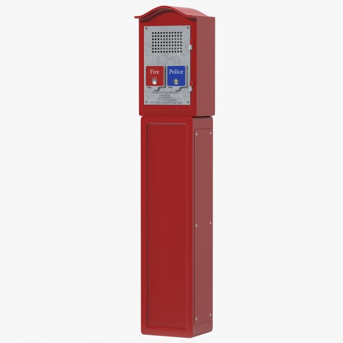 3D New York Fire and Police Call Box model