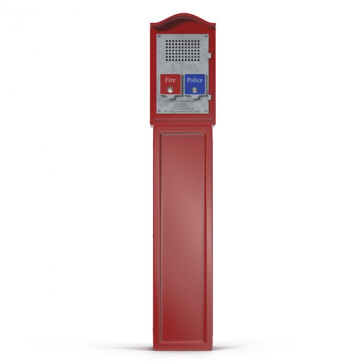 3D New York Fire and Police Call Box model