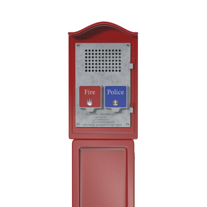 3D New York Fire and Police Call Box model