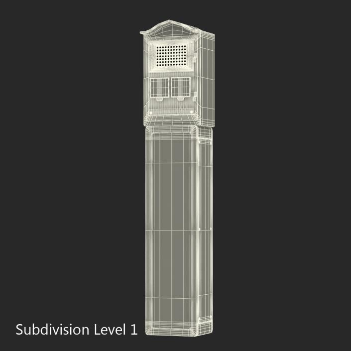 3D New York Fire and Police Call Box model