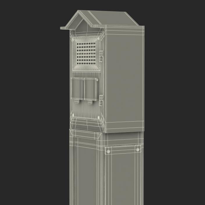 3D New York Fire and Police Call Box model