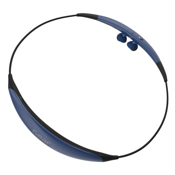 Bluetooth Headset Samsung Gear Circle Folded Blue 3D model