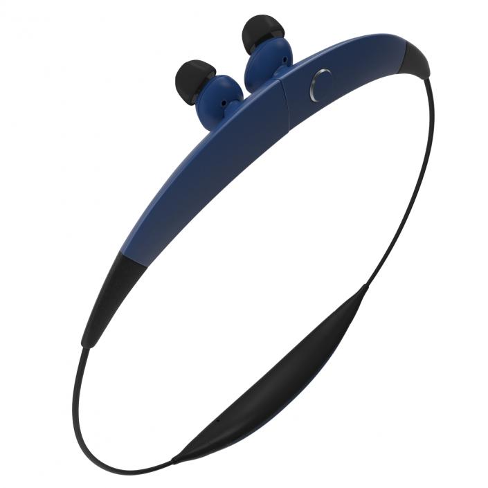 Bluetooth Headset Samsung Gear Circle Folded Blue 3D model