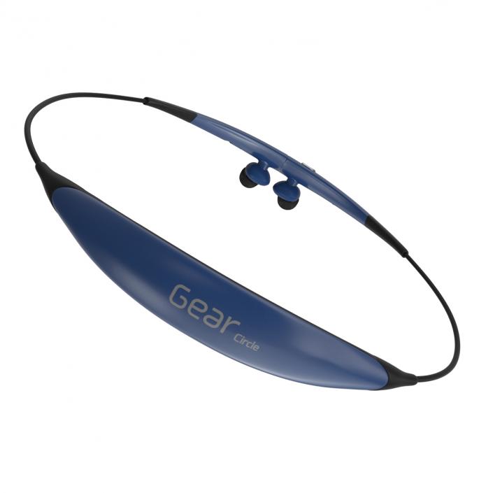 Bluetooth Headset Samsung Gear Circle Folded Blue 3D model