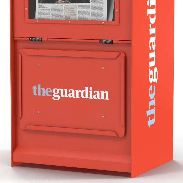 3D model Classic Newspaper Box Red