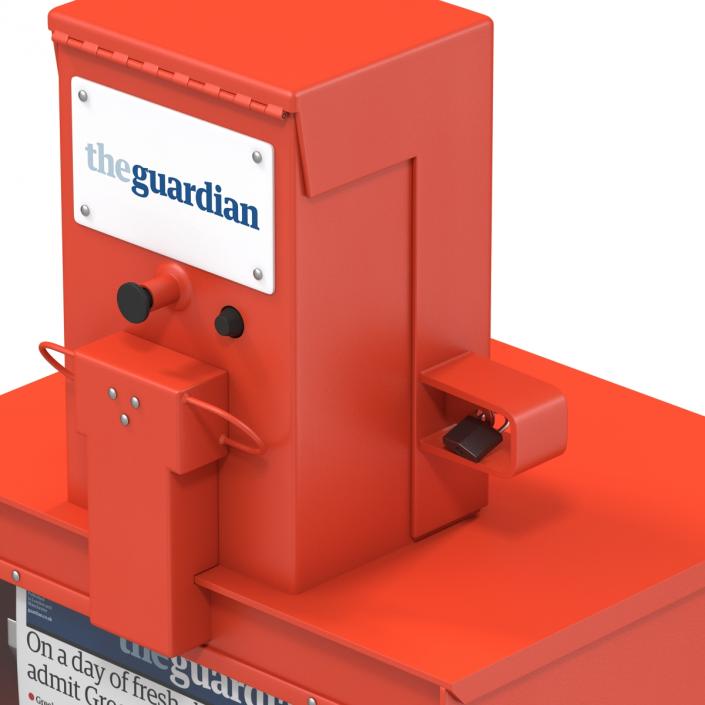 3D model Classic Newspaper Box Red