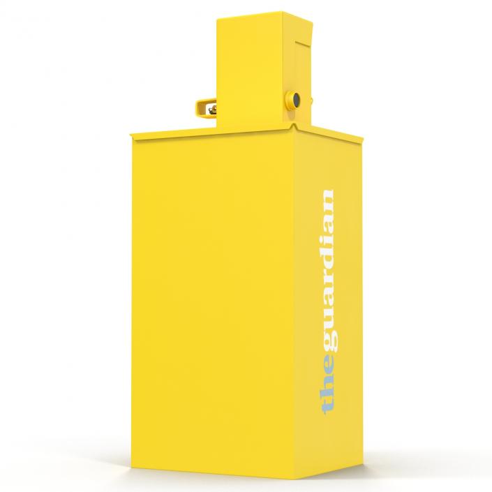 3D Classic Newspaper Box Yellow model