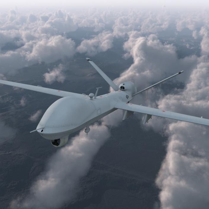 3D Unmanned Combat Air Vehicle MQ 9 Reaper UAV model