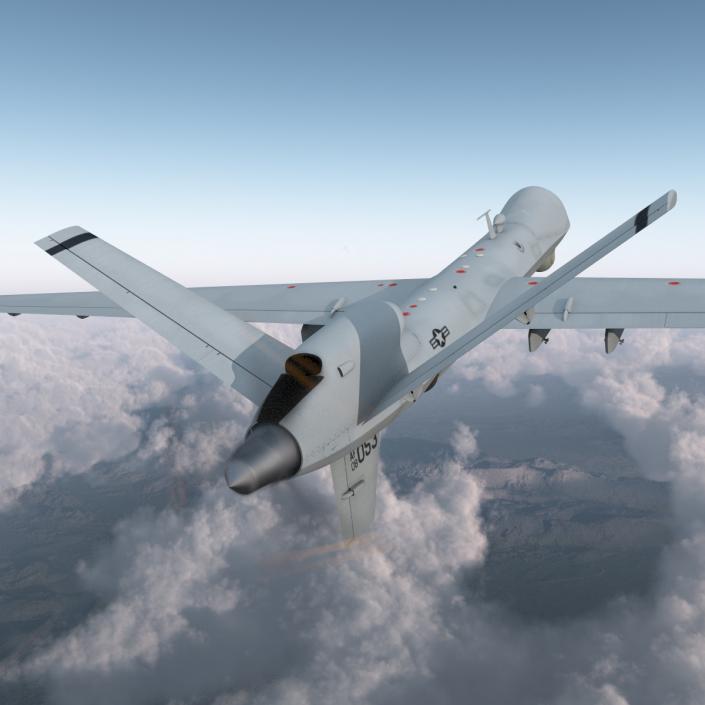 3D Unmanned Combat Air Vehicle MQ 9 Reaper UAV model