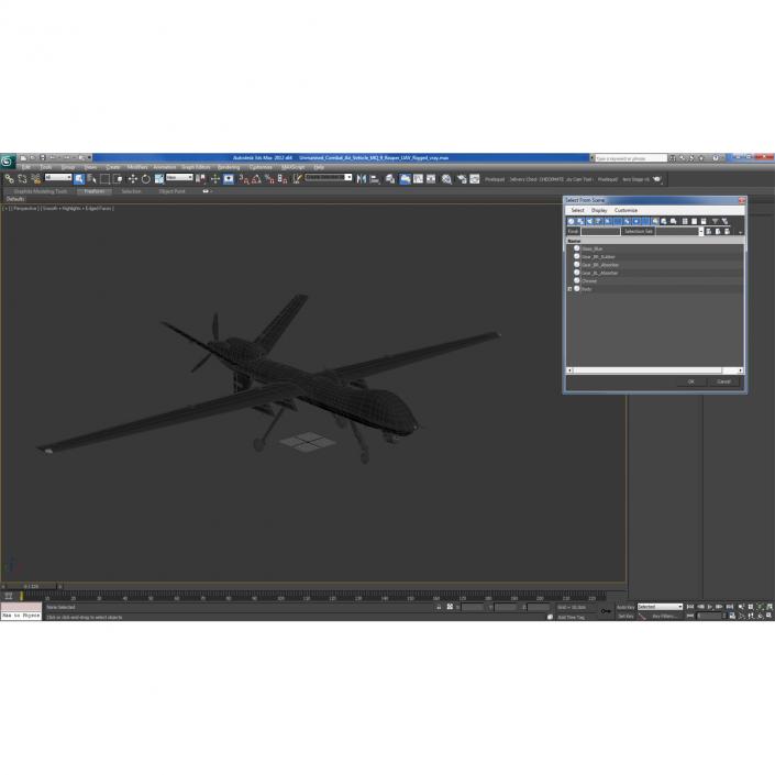 3D Unmanned Combat Air Vehicle MQ 9 Reaper UAV model