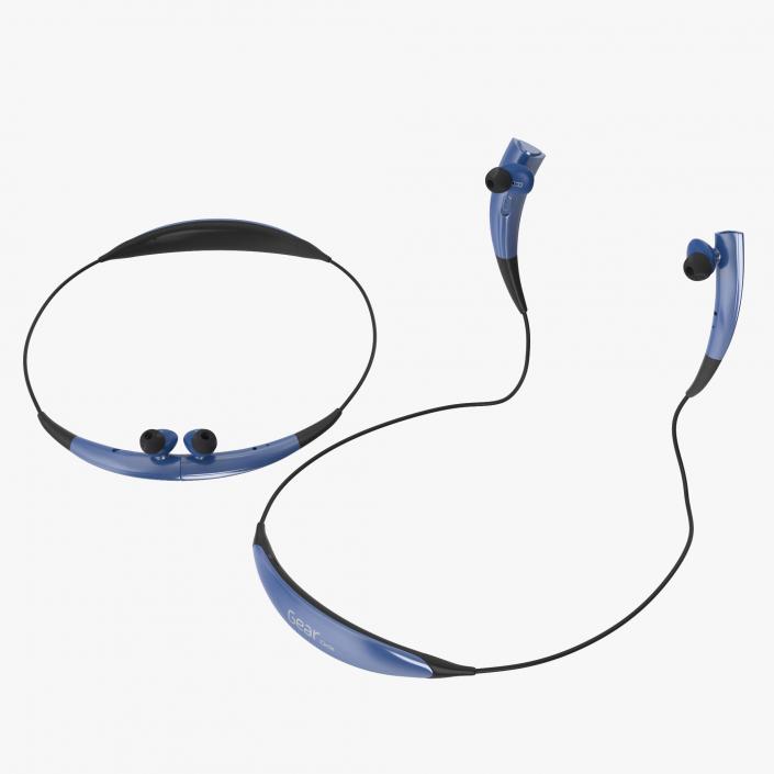 3D Bluetooth Headset Samsung Gear Circle Blue Set