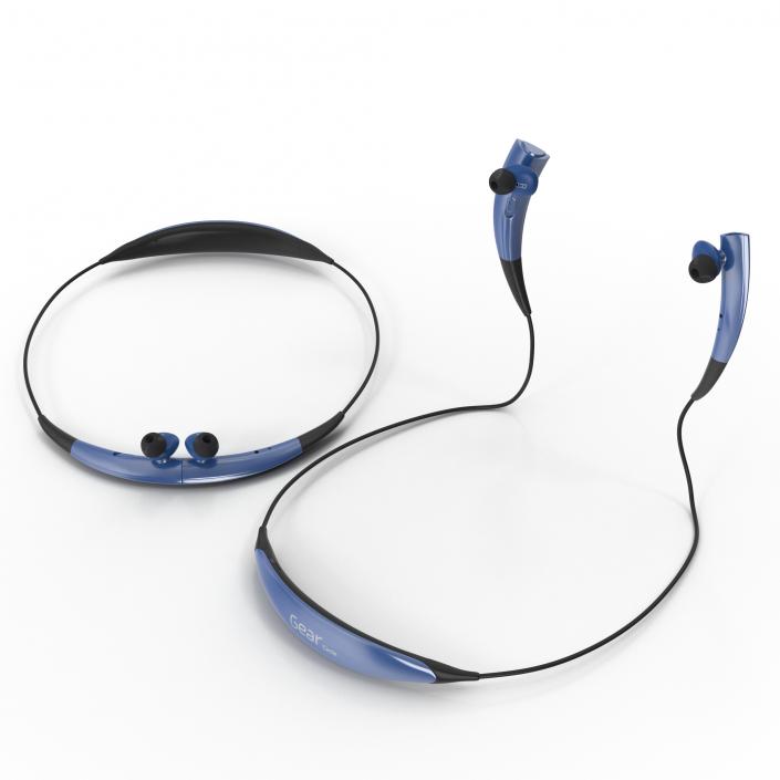 3D Bluetooth Headset Samsung Gear Circle Blue Set