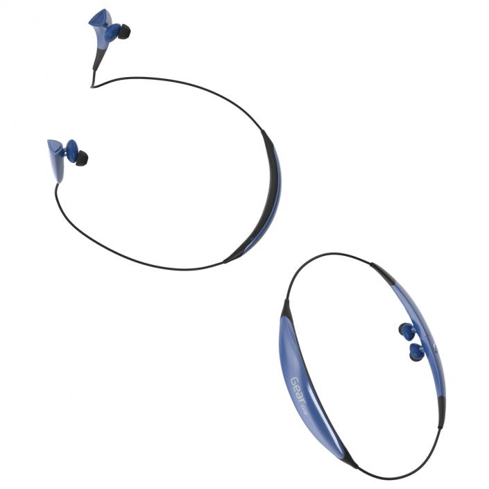 3D Bluetooth Headset Samsung Gear Circle Blue Set