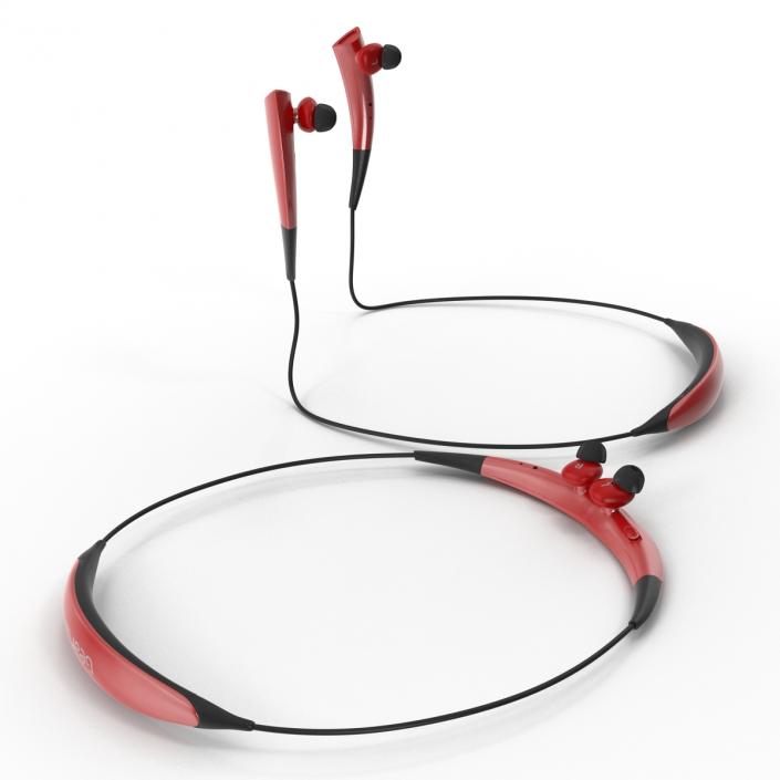 3D model Bluetooth Headset Samsung Gear Circle Red Set