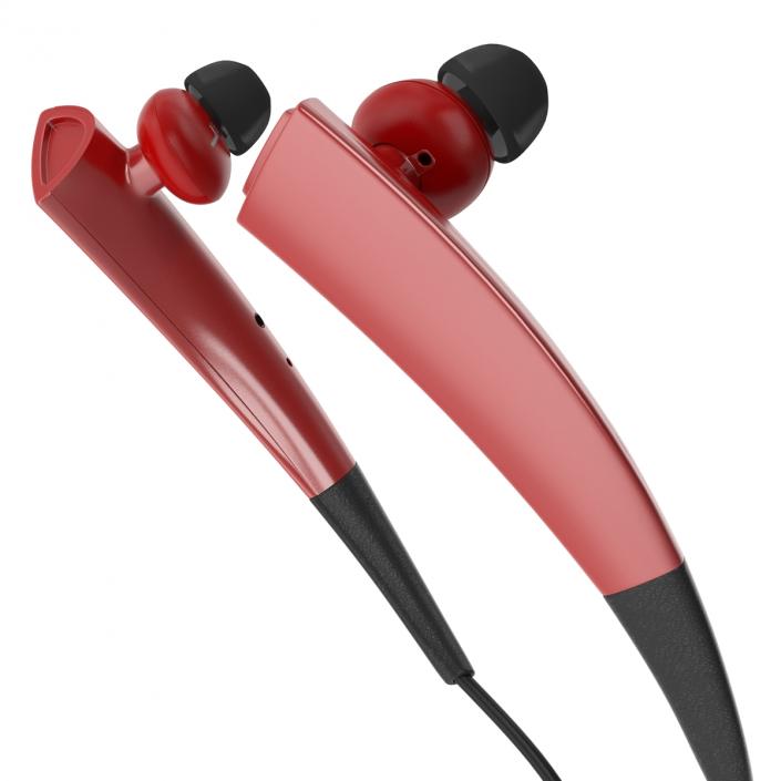 3D model Bluetooth Headset Samsung Gear Circle Red Set