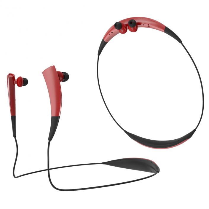 3D model Bluetooth Headset Samsung Gear Circle Red Set