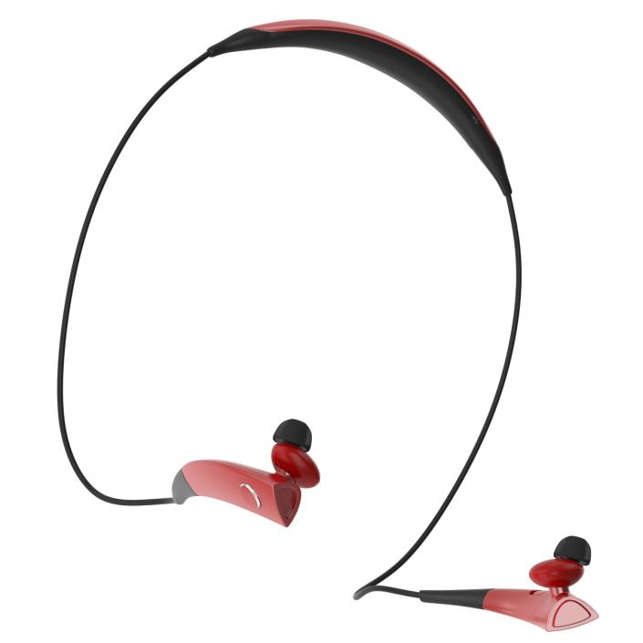 3D model Bluetooth Headset Samsung Gear Circle Red Set