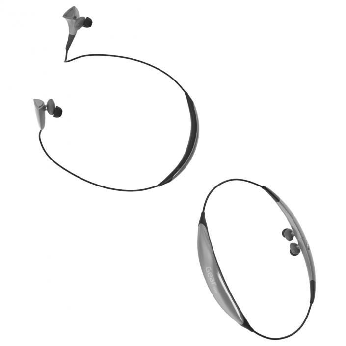 3D Bluetooth Headset Samsung Gear Circle Silver Set model