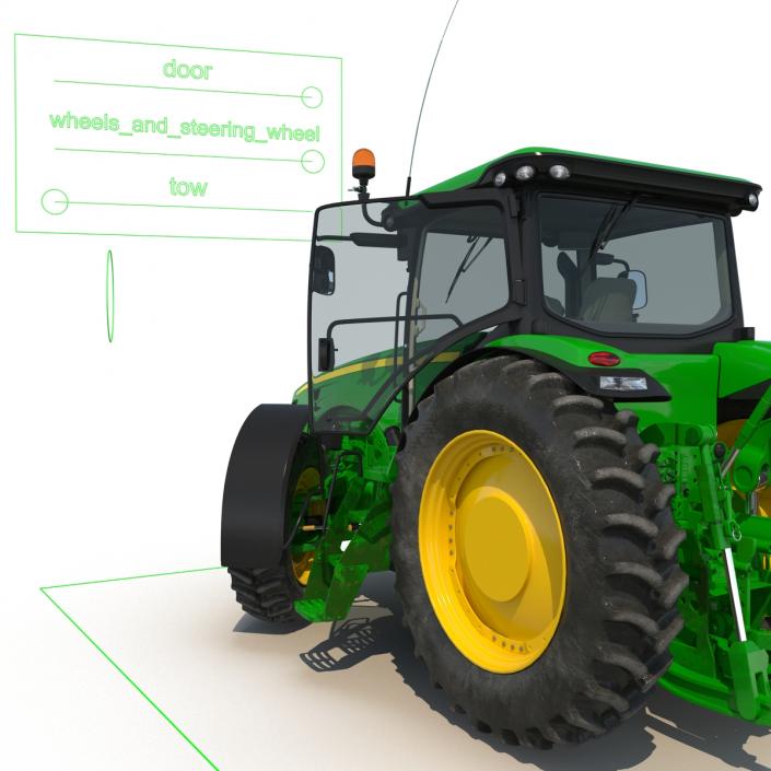 Tractor Generic 2 Rigged 3D model