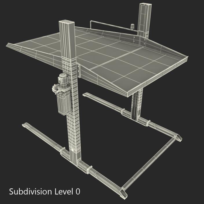 3D model Two Post Parking Car Lift