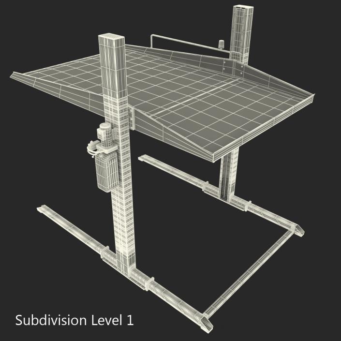 3D model Two Post Parking Car Lift