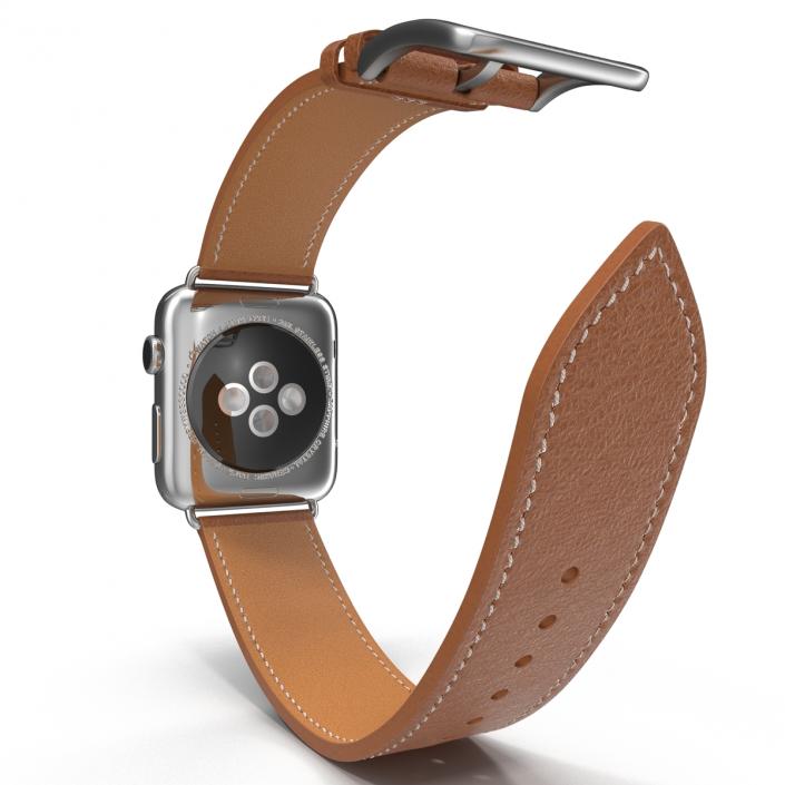 3D Apple Watch Hermes 42mm Stainless Steel Case 2