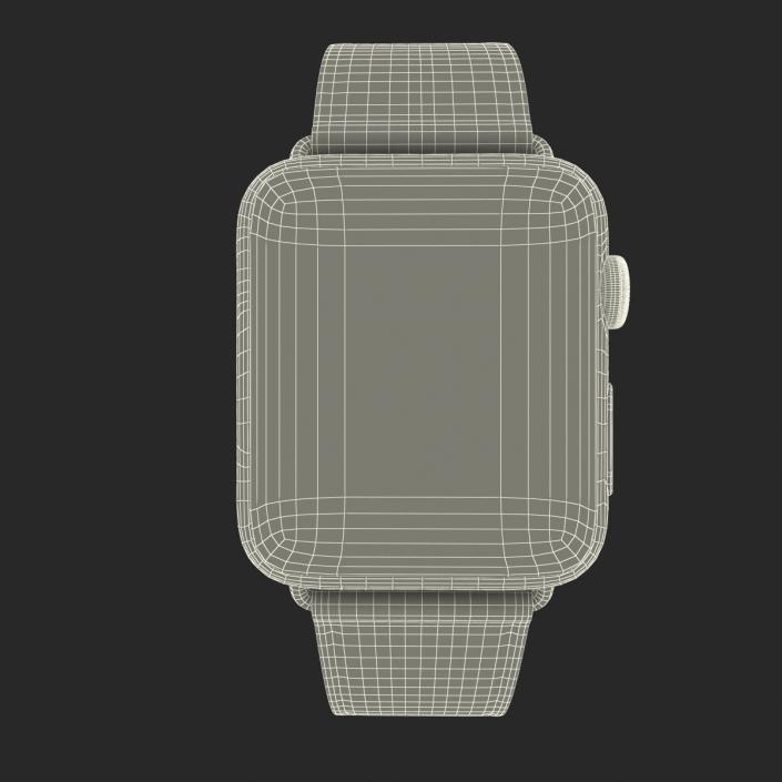 3D Apple Watch Hermes 42mm Stainless Steel Case 2