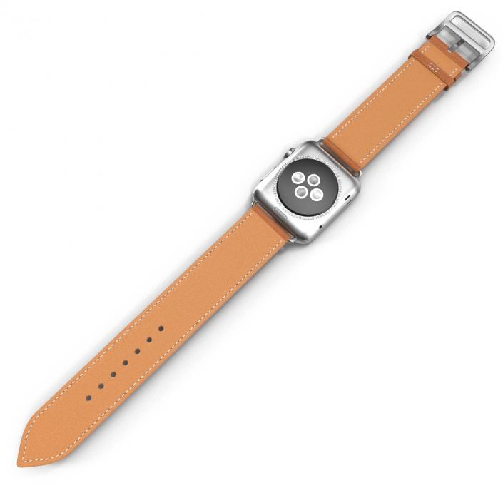 3D Apple Watch Hermes 42mm Stainless Steel Case 3