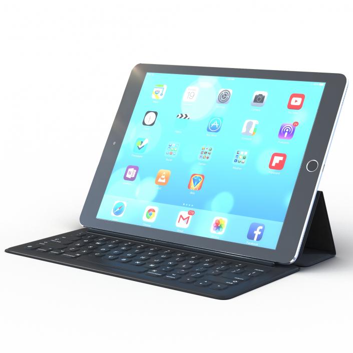 3D model Ipad Pro and Apple Smart Keyboard Rigged