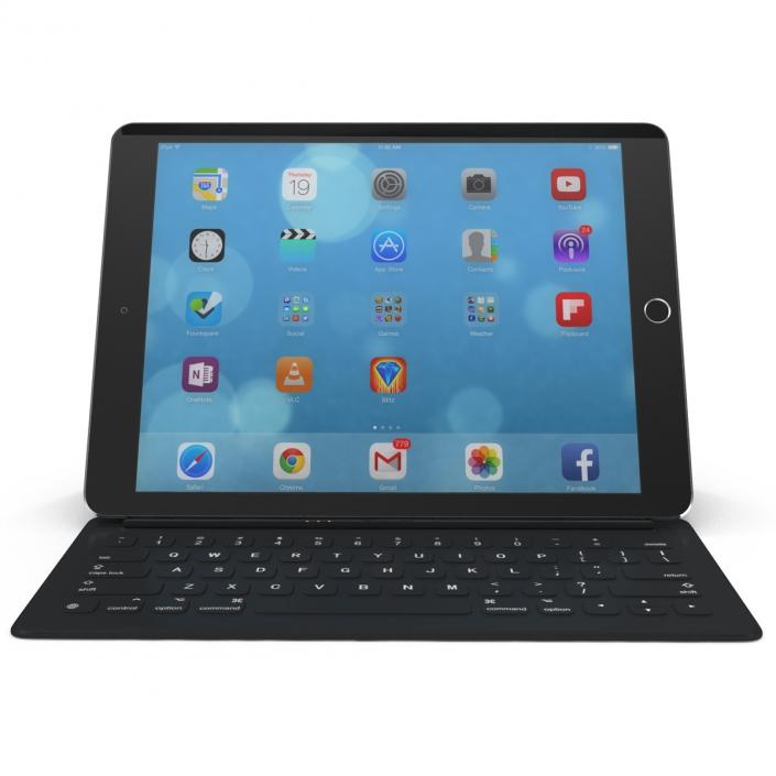 3D model Ipad Pro and Apple Smart Keyboard Rigged