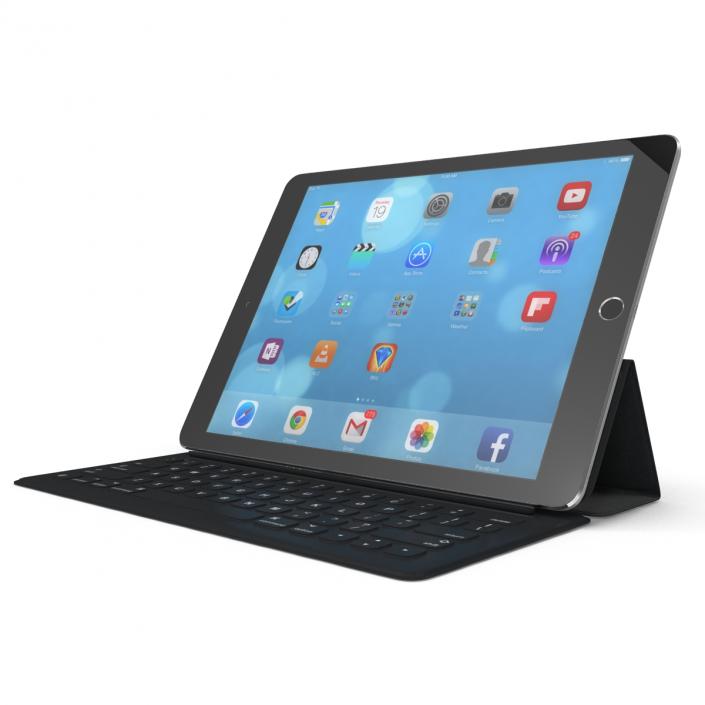 3D model Ipad Pro and Apple Smart Keyboard Rigged