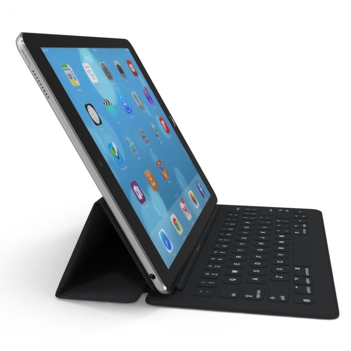 3D model Ipad Pro and Apple Smart Keyboard Rigged