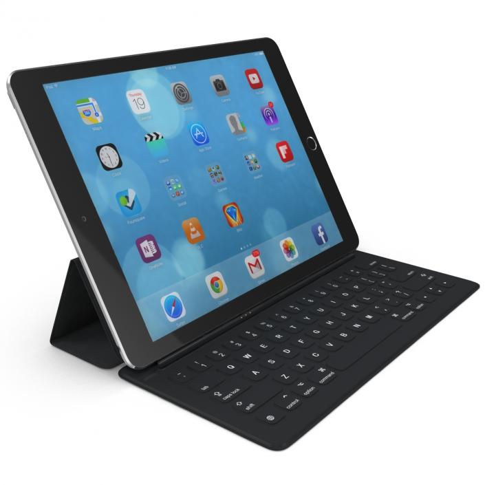 3D model Ipad Pro and Apple Smart Keyboard Rigged