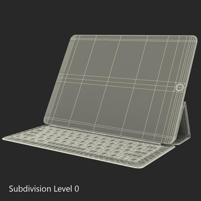 3D model Ipad Pro and Apple Smart Keyboard Rigged