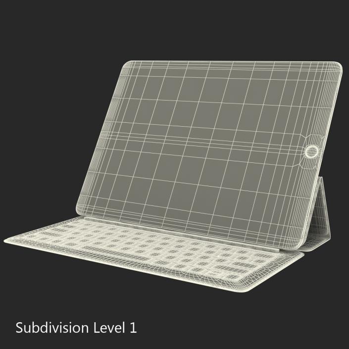 3D model Ipad Pro and Apple Smart Keyboard Rigged