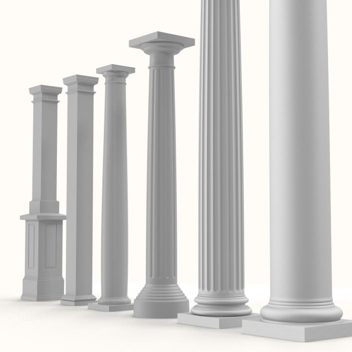 3D Columns Collection model