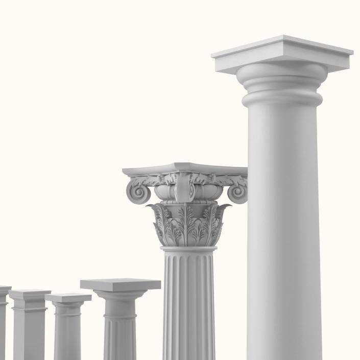 3D Columns Collection model