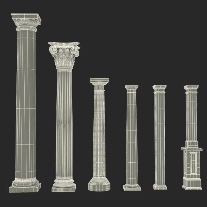 3D Columns Collection model