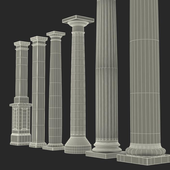 3D Columns Collection model