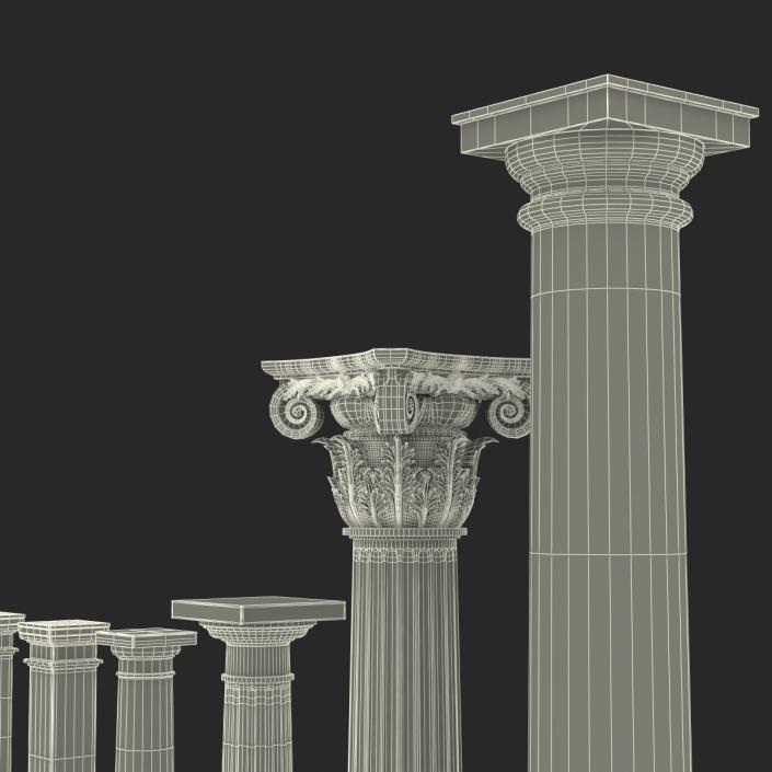 3D Columns Collection model