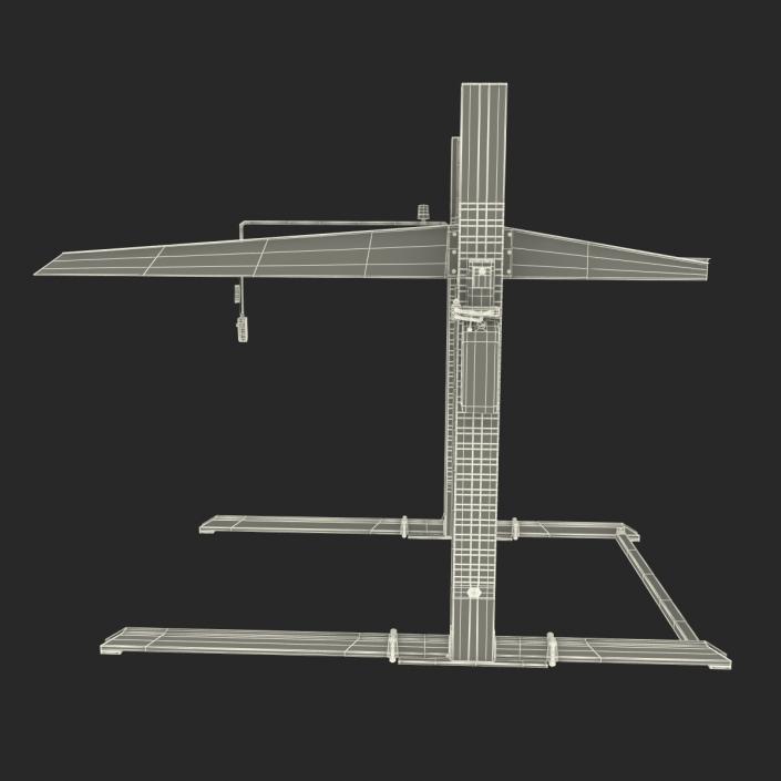 Two Post Parking Car Lift Rigged 3D