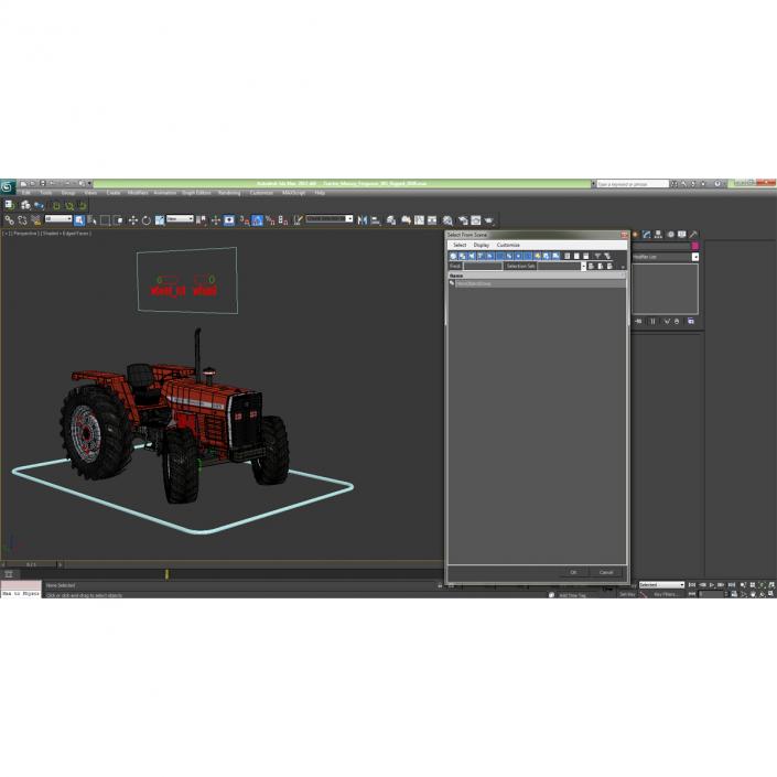 Tractor Massey Ferguson 385 Rigged 3D model