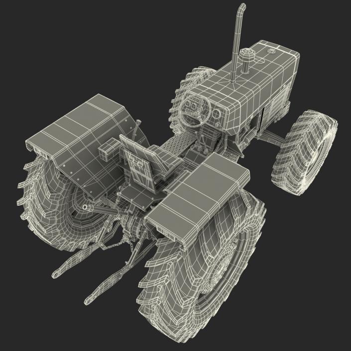 Tractor Massey Ferguson 385 Rigged 3D model