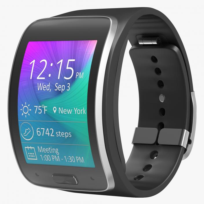 3D model Samsung Gear S Black