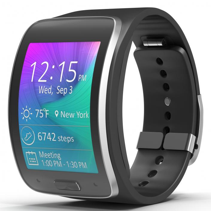 3D model Samsung Gear S Black