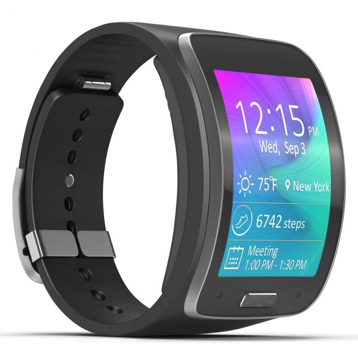 3D model Samsung Gear S Black