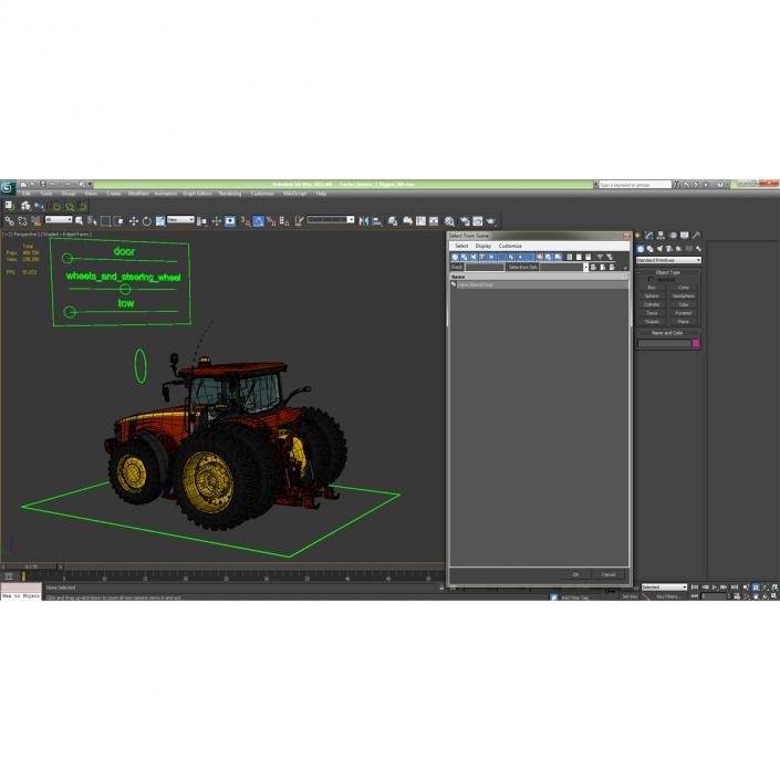 Tractor Generic 3 Rigged 3D model