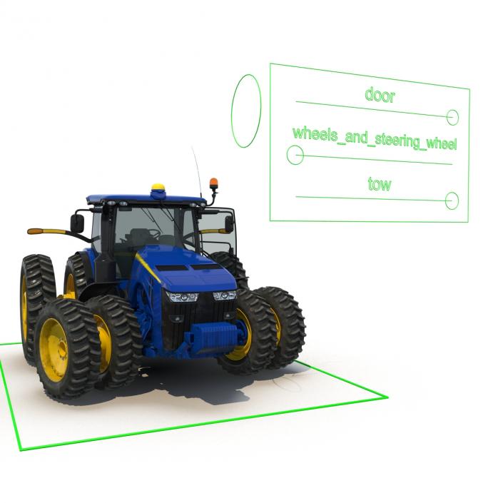 Tractor Generic 4 Rigged 3D model