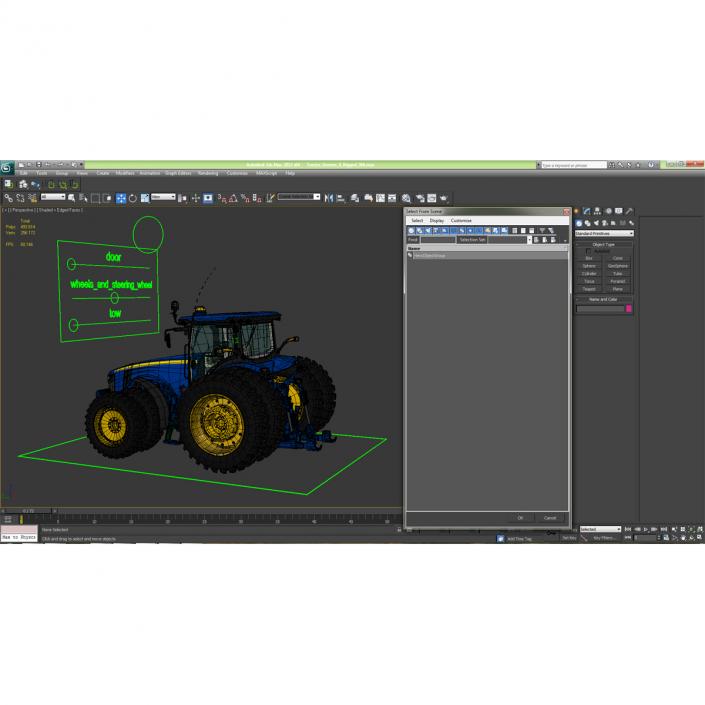 Tractor Generic 4 Rigged 3D model