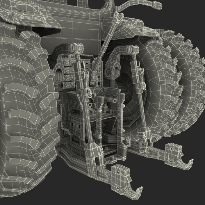 Tractor Generic 4 Rigged 3D model